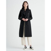 [빈폴레이디스] [Essential] 블랙 클래식 롱 트렌치 코트 (BF283TCE15)