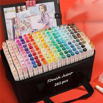 터치 트윈 디자인 마카펜 262색 세트(Set)8 208332139397, 화이트 펜대