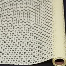 [귀염포장] 꽃무늬 뿅뿅 펀칭롤 - 연노랑(50cmx10yds) 고퀄리티 포장지 꽃다발 선물 포장 공예 플라워 원데이클래스(5롤이상 주문시 배송가능)