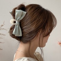 키메라제이 깔끔라인 왕리본 올림머리 헤어 집게핀 6color