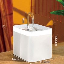 고양이 급수기 강아지 식수대 자동 수동 필터 물 분수 auto filter usb electric mute 그릇 1.5l recirculate filtring drinker 물, 하얀색