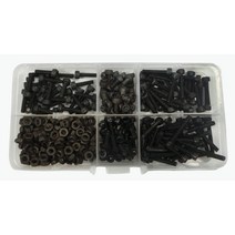 SMART3D M3 육각 렌치 볼트 너트 300개 세트 SCM (6mm 8mm 12mm 16mm 20mm) (934 너트) DIN912 12.9, 1세트