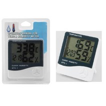 액정화면 디지털 탁상 시계 실내 온도습도 표시 알람설정