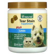 NaturVet 눈물 자국 루테인 반려견 및 반려묘용 소프트츄 120개 264g(9.3oz) (용량확인필수), 70 개 NaturVet