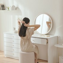 [3만원 즉시할인][스칸디아]엠마 디자인 서랍장&화장대 세트(E0등급), 화이트, 01. 3단+5단 서랍장