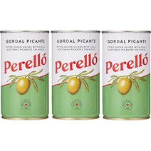 perello green olive 페렐로 굵은 씨없는 그린 올리브 350g 3캔, 3개