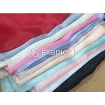 패브릭제이 대폭 크리스탈 무지 노방 한복 오간자 원단 32종 FJ-128, 백아이보리