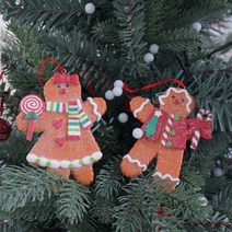 [크리스마스] 트리 장식 데코 진저맨 쿠키 오너먼트 장식볼 소품, 여자