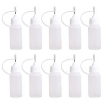 10pcs 10ml 플라스틱 압착 가능한 팁 어플리케이터 병 드롭퍼 병 바늘 팁 캡 캡 접착제 액체 오일 눈 드롭 리필 가능한 병