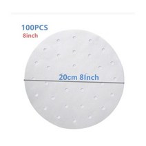 에어프라이어 7inch/8inch/9inch 100pcs 구멍 가진 기름 종이 굽기 공기 프라이 패드 빵 케이크 종이 접시 굽기 부속품 부엌 공구, 8inch Round