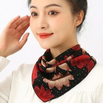 (당일발송 )케이에스샵 넥스카프 간편 똑딱이 패션 스카프 봄 가을 간절기 숄 머플러 두건가능 스카프 삼각스카프 꽃 무늬 면 스카프 10가지 다향한 색상으로 멋내 보세요...