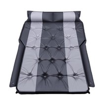 iatable car air 매트리스 휴대용 뒷좌석 blow-up sleeping pad for travel 캠핑 휴가 use with suv trunk, 검은색