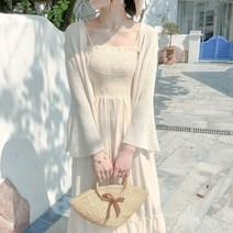 윤스어게인 여성 여름 끈나시 롱원피스