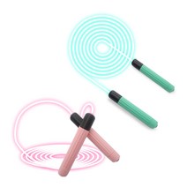 [KT알파쇼핑]LED light 점프로프 빛나는 줄넘기 LED줄넘기, 핑크/핑크