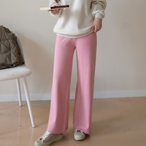 데일리앤 여성 밴딩 핀턱 니트 롤링 와이드 팬츠 시티즈