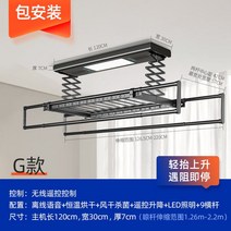 전동 빨래 건조대 베란다 스마트 아파트 천장 천장형 리모컨 전동식 이불 옷걸이, 블랙 + 오프라인 음성 + 온도 조절 건조