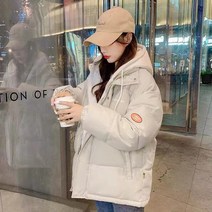 위위브렌 여성용 캐주얼 루즈핏 두꺼운 후드 패딩점퍼