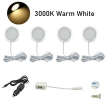캠핑카 카라반 캐라반 4pcs 인테리어 조명 12 볼트 led 조명 밴 보트 조명 led 12v 인테리어 조명, 3000k 따뜻한 흰색