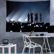 BTS 방탄 청소년 그룹 스타 팬 침대 옆 배경 천 기숙사 침실 장식 매달린 천, FV08