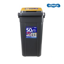 코멕스 대용량 종량제 50L 100L봉투 사용가능 분리수거함 대형쓰레기통 실외용 모음, 1개, 옐로우