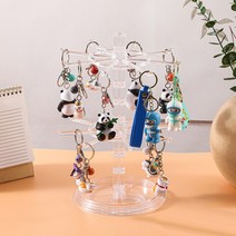 2 층 회전 아크릴 보석 정리함 목걸이 타워 스토리지 랙 귀걸이 시계 쇼케이스