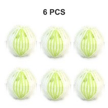 세탁소용 보풀제거기 니트 코트 가디건 가정용 애완 동물 헤어 리무버 세탁기에 대 한 6pcs 세탁 공 머리 포수 나일론 재사용 가능한 린트 세탁에 롤러, [04] lightgreen white