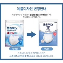 유한킴벌리 마스크 크리넥스 데일리 입체형 새부리형 방역마스크 국산 KF94 대형 개별포장, 50매입, 1개입