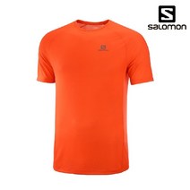 [국내 매장판] 살로몬 크로스 레벨 SS 티 M [오렌지] 남성 기능성 LC1734500 342886