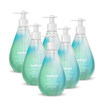 메소드 핸드워시 손세정제 젤 핸드솝 액체비누 12oz 코코넛 워터 354ml METHOD Gel Hand Soap Coconut Water, 6개