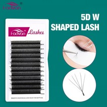 인조 속눈썹 FADVAN-자동 개화 W 모양 블룸 3D 4D 5D 프리메이드 팬 연장 자연스럽고 부드러운 전문, 02-D, 01-0.07mm_MIX(8-14MM) | 5D W