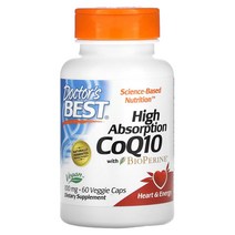 닥터스베스트 하이 앱솔션 CoQ10 100mg 베지 캡, ., 2개, 60정