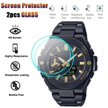 액정 보호필름 강화유리 2PCS 카시오 G-shock GST-B500BD/B100GB/B400GB GA-700SKC/100SKC/2100HUF HD 투명 시계 화면 보호 필름 용, [05] GA-100SKC