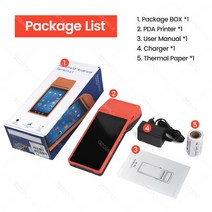 pda 산업용 단말기 바코드 스캐너 폰 거치대PDA POS 핸드 헬드 장치 Pos 터미널 내장 열 블루투스 프린터, 01 Orange 3G_02 EU