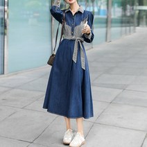 스트릿살롱 그레타 데님 롱원피스