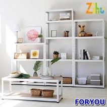 Foryou286 지후 안전을 생각한 틈새 앵글선반 3단 앵글 철제 선반 조립식, 화이트