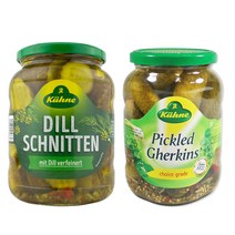 퀴네 피클스 게르킨스 670g 딜 슈니텐 670g 피클 슬라이스피클, 1개
