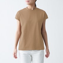 무인양품 MUJI 여성 태번수 프렌치 슬리브 티셔츠 BBA12A1S