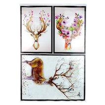 엔틱 사슴 인테리어 스티커 꽃무늬 데코 스티커