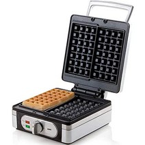 신선한 벨기에 와플 브뤼셀 와플을위한 디자인 와플 아이언 | 타이머 유무 | 조정 가능한 브라우닝 수준 | 실용적인 베이킹 라이트 | DOMO DO9047W 및 DO9149W 타, 타이머없이, 실버 블랙