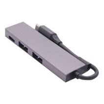 USB C 허브 3-In-1 휴대용 어댑터 2 2.0 + 데이터 전송 포트 확장 도크, 01 자홍색