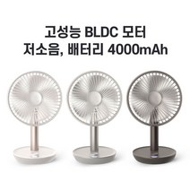 루메나 FAN STAND 3X 무선 스탠드 선풍기 써큘레이터 휴대 탁상 캠핑 2022년, 라이트그레이
