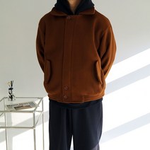 [맨즈북] 키커 보이는 크롭 키작남 겨울자켓 투웨이 집업 모직 블루종