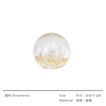 어항 가구 미니 가볍고 사치스럽다 해양 수정 유리공예, T09-골든 버블8CM