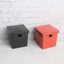 JNS 멜라민 사각찬통 / 락교통, 적색, 1개