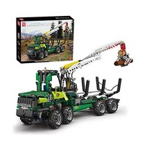 Mould King 몰드 킹 19006 첨단 산림 기계 아키텍쳐 키트 적재 크레인 공압 목재 트럭 938대 이상의 건설 차량 장난감 STEM 교육용 벽돌