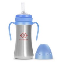 그로미미 스테인레스 유아 빨대컵 200ml, 스카이블루, 5개