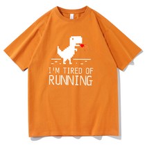 아두이노 Frontend 프로그래머 셔츠 Chrome Dino Geek 해커 코더 선물 웹 개발자 Tshirt Mens Cotton Tee I, 06 Orange_06 XXXL