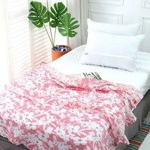 잎새 시어서커 여름 홑이불, 핑크