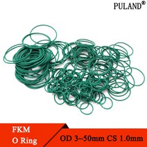 고무 실리콘 오링 O 링 패킹 바킹 개스킷 가스켓 CS 1mm FKM 불소 O링 OD 4 50mm 그린 씰링 절연 오일 고온 저항 10 개, [27] OD30mm ID 28mm, [01] Green, [01] 1.0mm