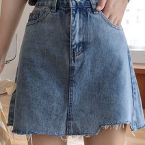 가바바 여성 청스커트 빈티지 복고풍 데님 미니 스커트 G38983